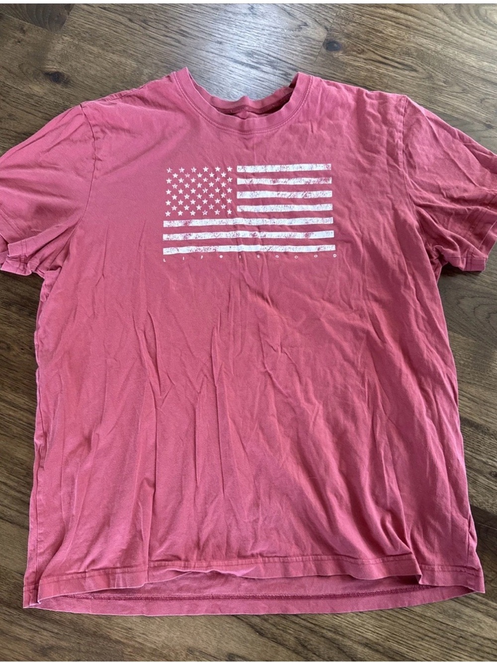 Life Is Good Red Size XL  Short-Sleeve Flag Tee-038